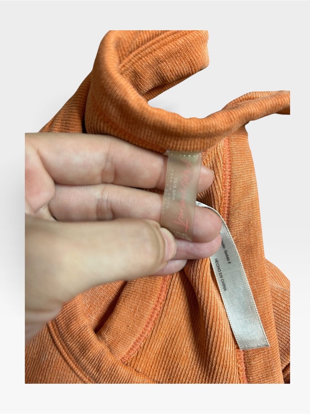 Free People Peach Ribbed Racerback Crop Top - Picture 4 of 4